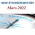 Concours de réorientation Universitaire (session Mars 2022)